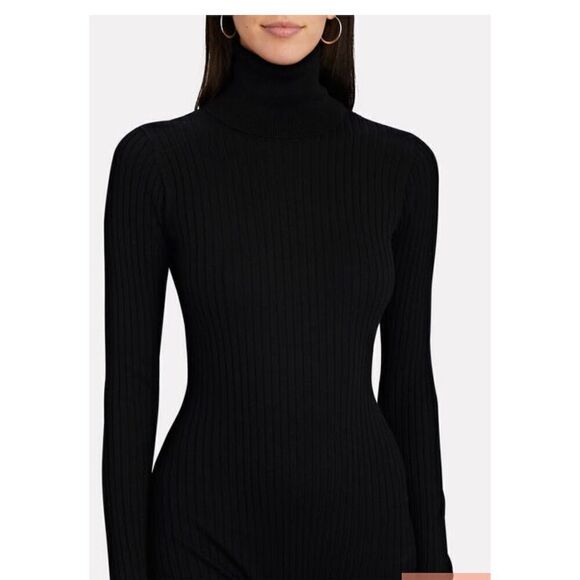 DODO‎ BAR OR Women's Black Ribbed Bodysuit Size 12 Rhinestone Back - Picture 3 of 13